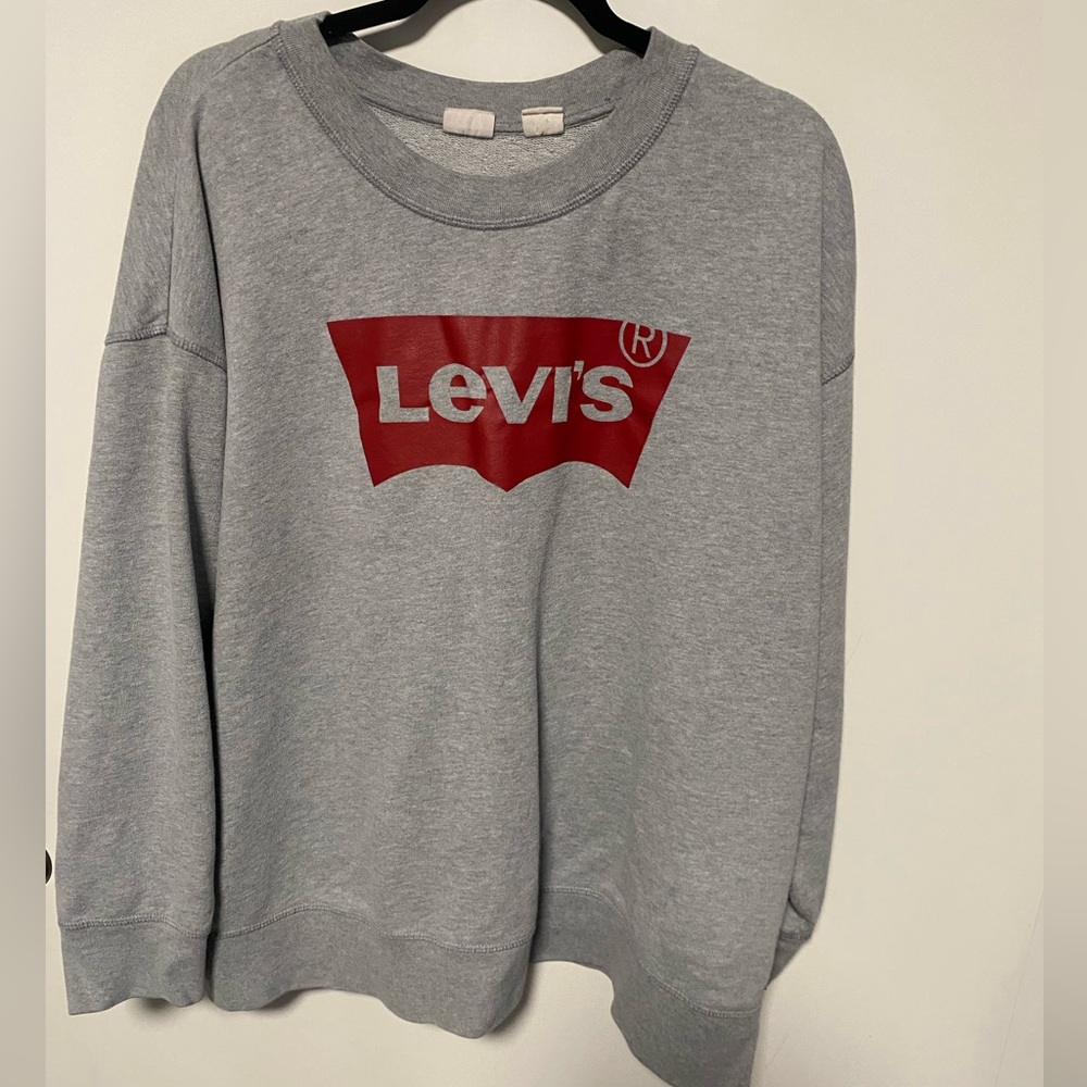 Plus Size 3X Levi's Gray Crewneck Sweatshirt
